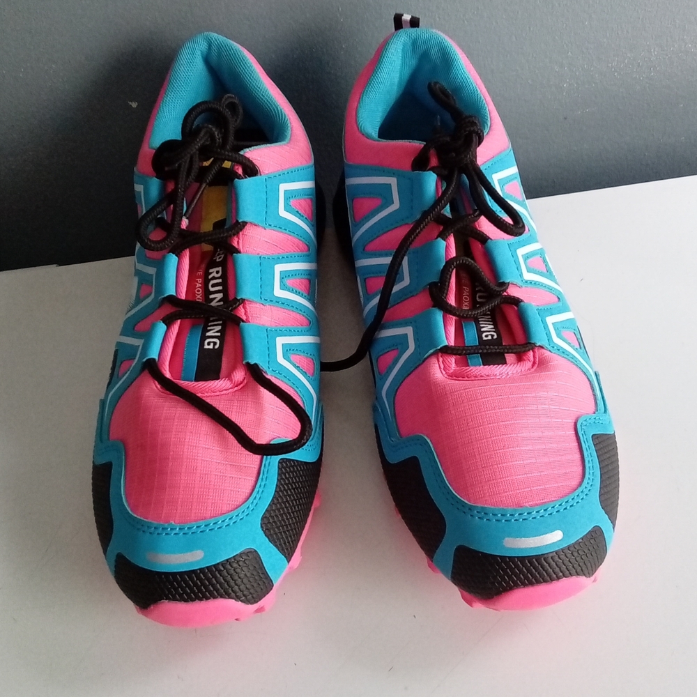 Keep Running Speed 3 Trail Running Shoes Pink Turquoise Blue Mens Sneakers